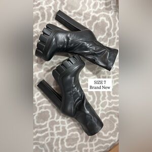 Black Platform Ankle Boots
